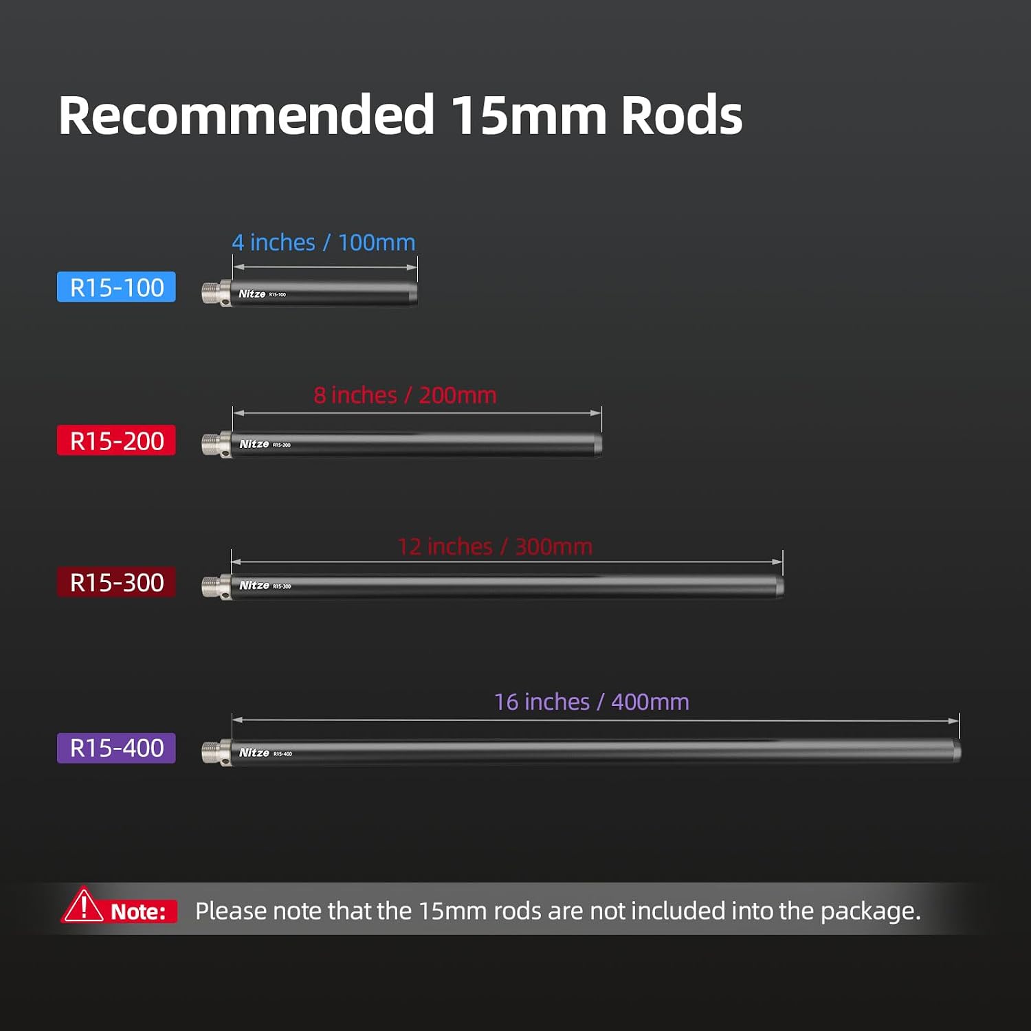 Thumbnail 6 de Nitze PD15B Stangenverbinder mit M11 Gewinde – 2er-Set für 15 mm Aluminium-/Carbon-Stangen