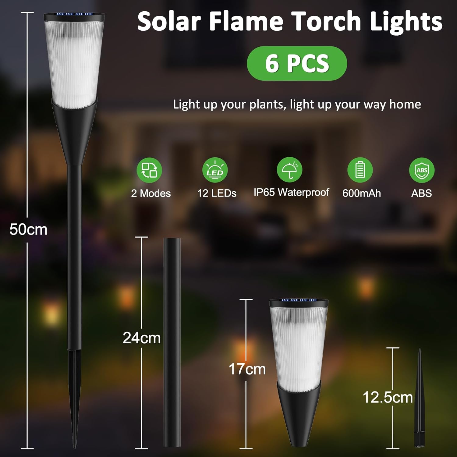 Thumbnail 5 de FIFIying Solar Lights Outdoor Garden 6 Pack
