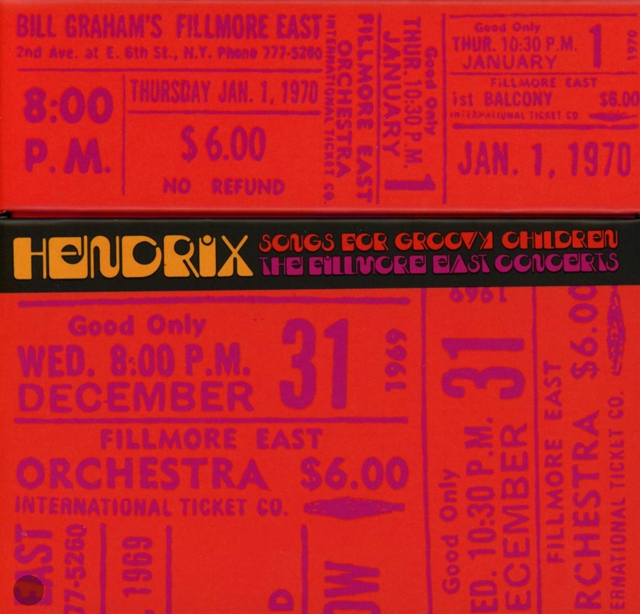 Detalle de Jimi Hendrix Songs for Groovy Children: The Fillmore East Concerts 5-CD Set