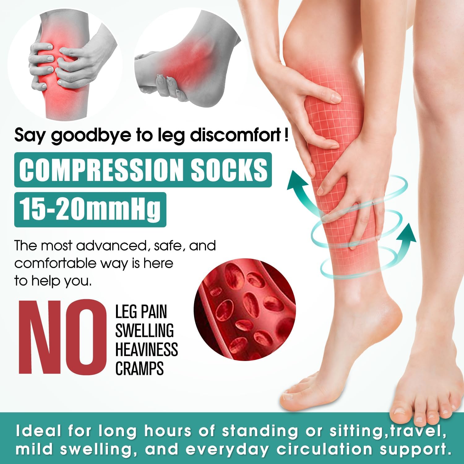 Detalle 2 de Compression Socks, 3-Pack