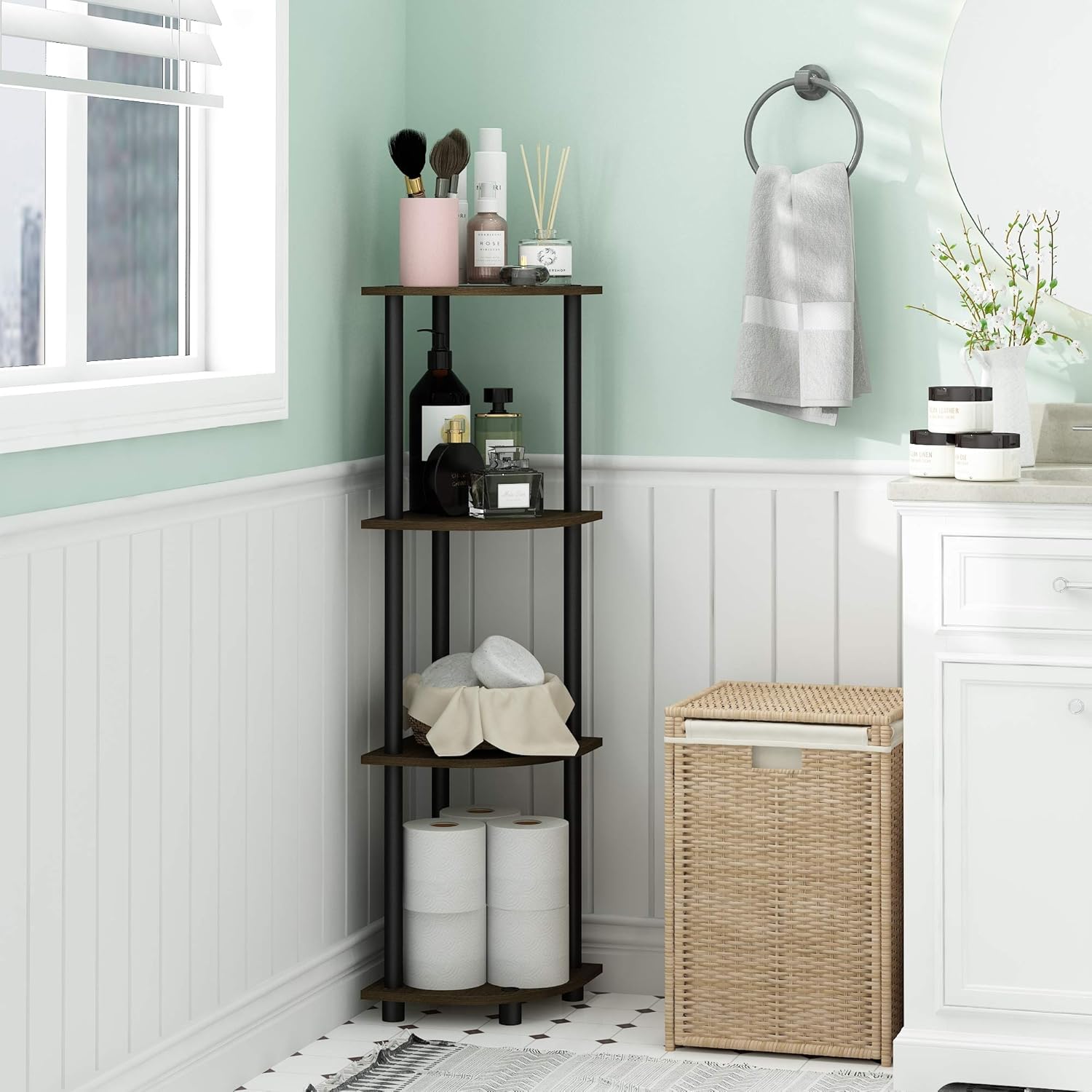 Thumbnail 1 de Furinno TURN-N-TUBE 4-Tier Corner Shelf