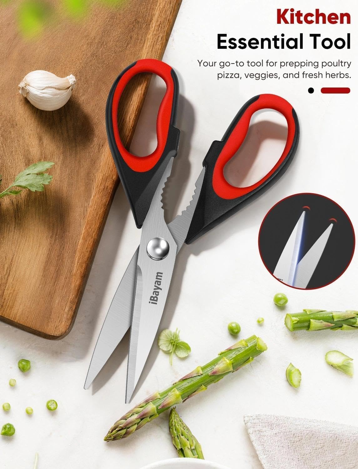 Detalle 2 de Kitchen Shears 2-Pack multipurpose scissors for meat ✂