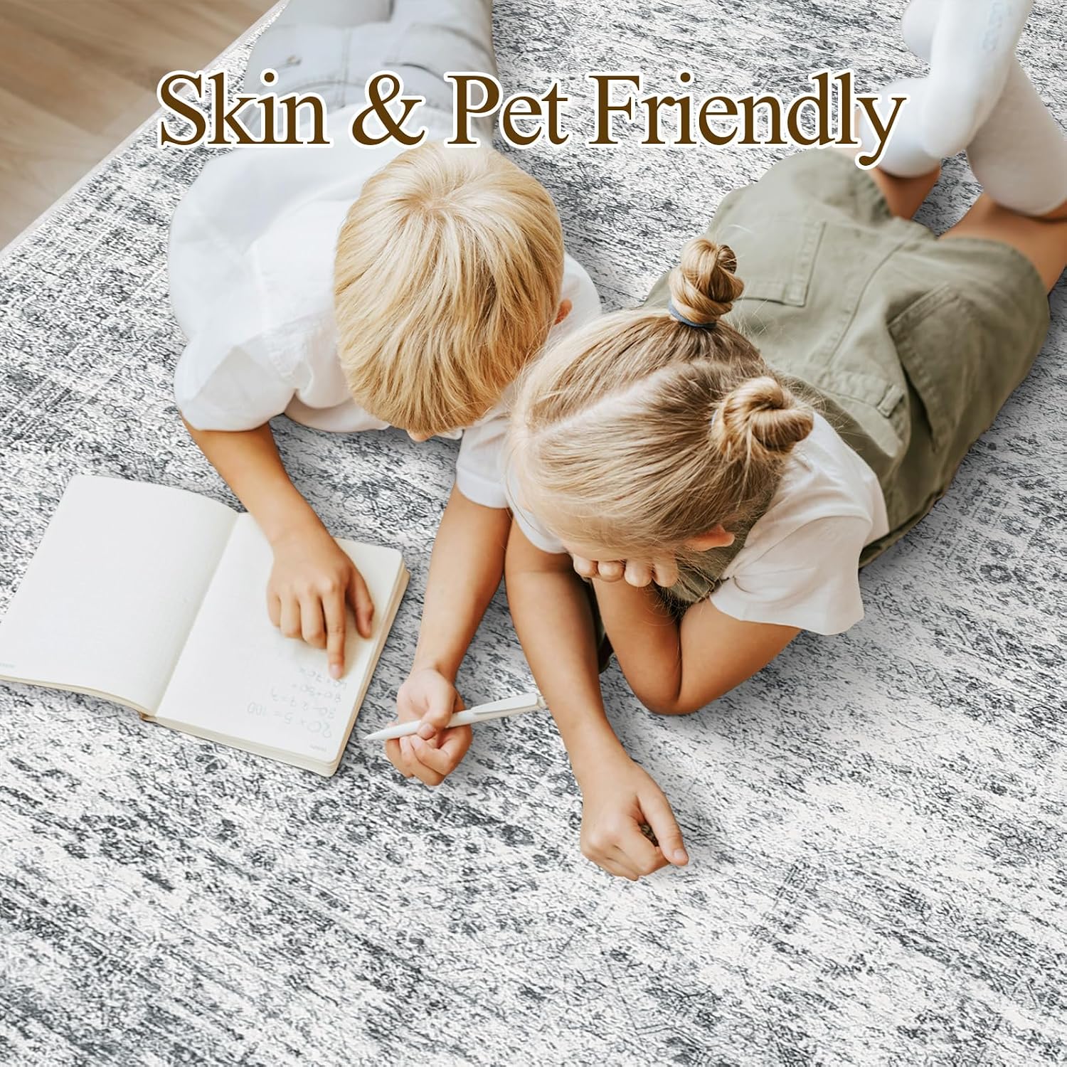 Detalle de Soalmost 10x14 Low Pile Area Rug for Living Room
