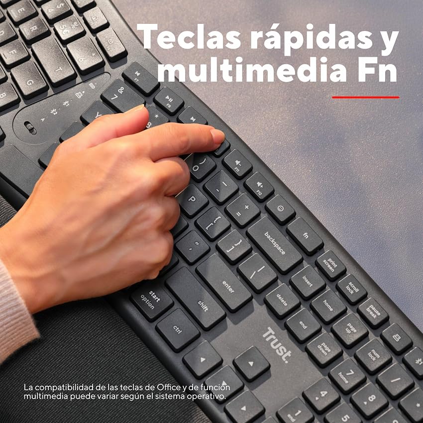 Thumbnail 5 de Trust Arvia Teclado ergonómico Bluetooth 2 años