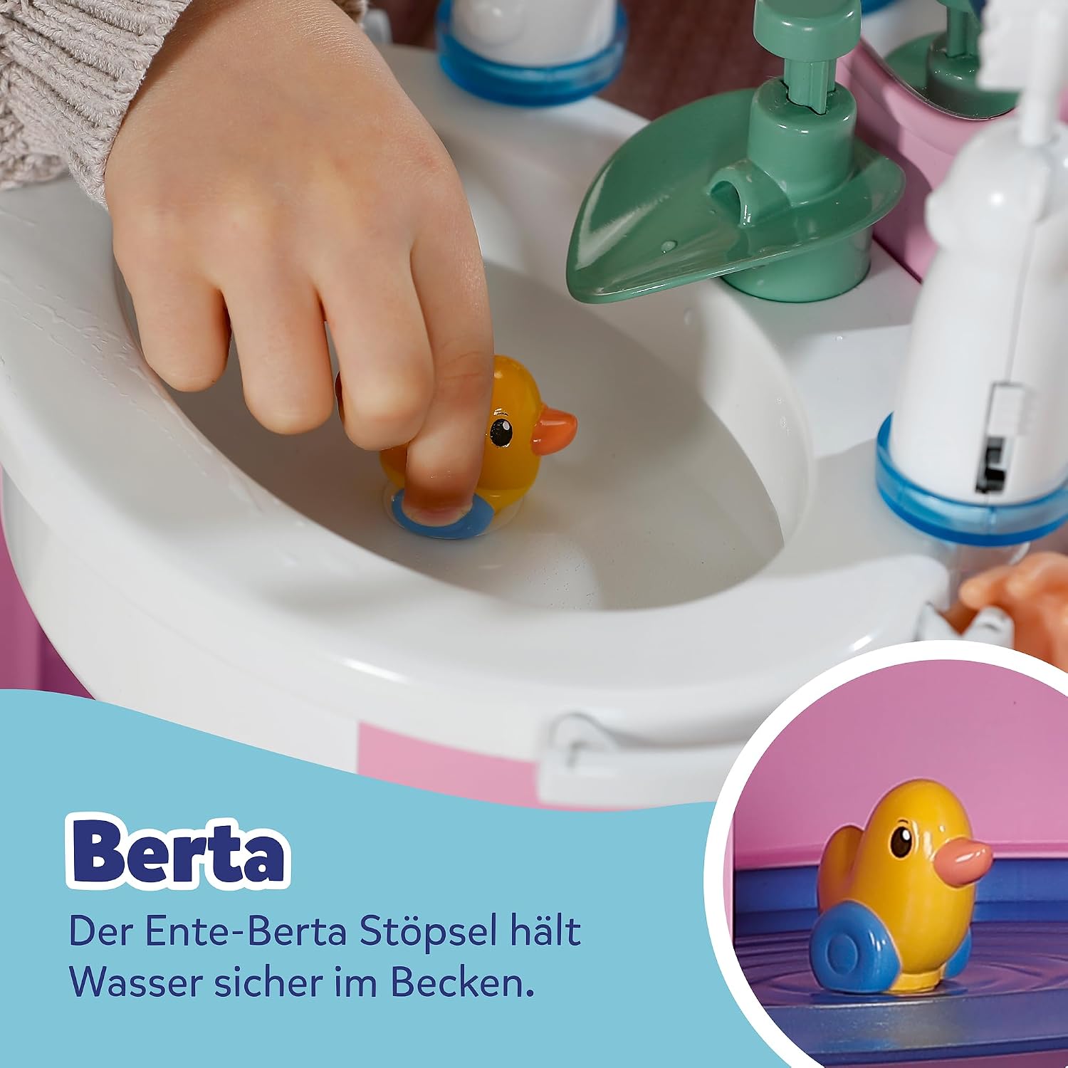 Thumbnail 4 de BABY born Waschbecken Puppenwaschtisch mit echtem Wasser