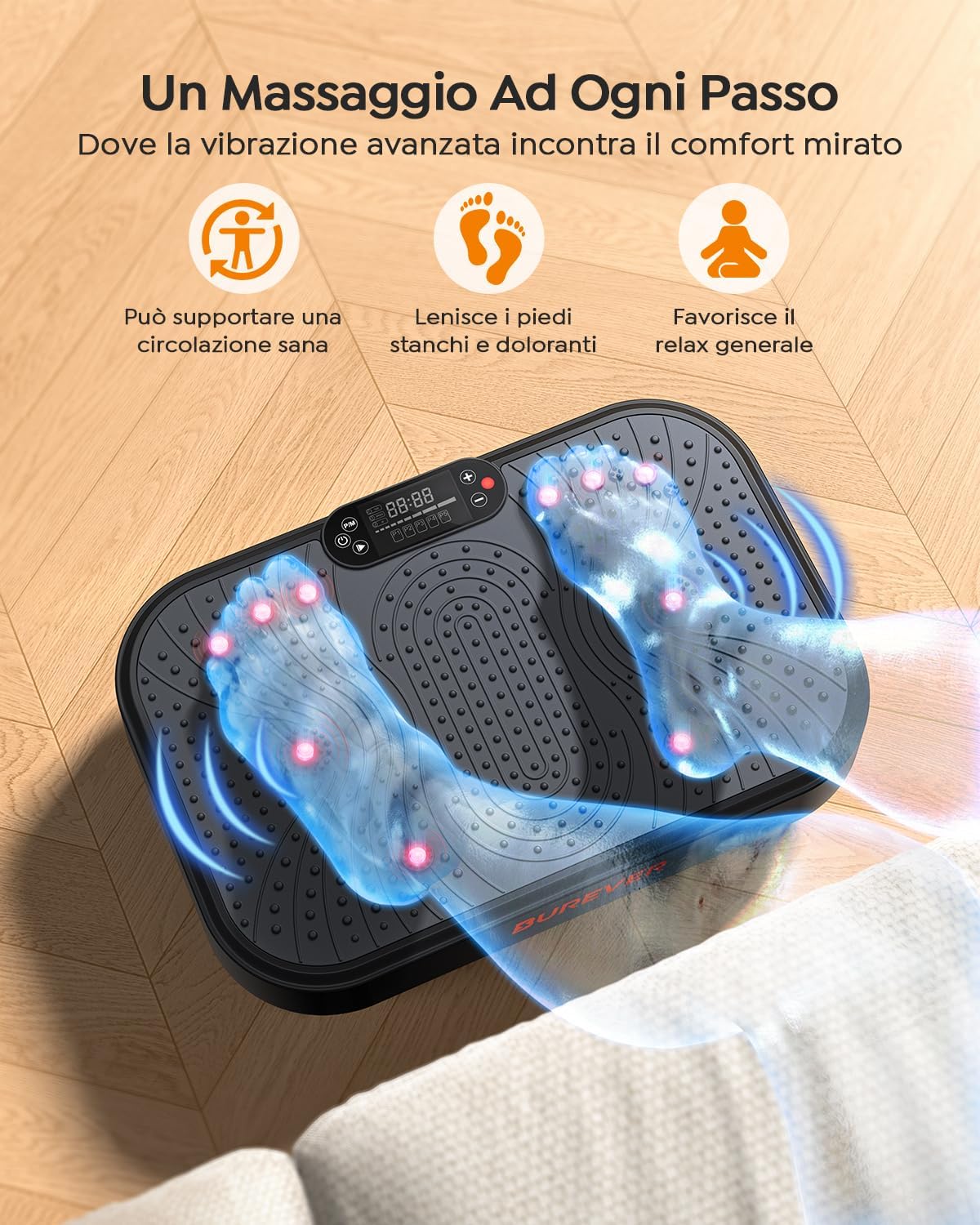 Thumbnail 3 de Pedana Vibrante Dimagrante Burever 150W: valutazione pratica per il fitness domestico
