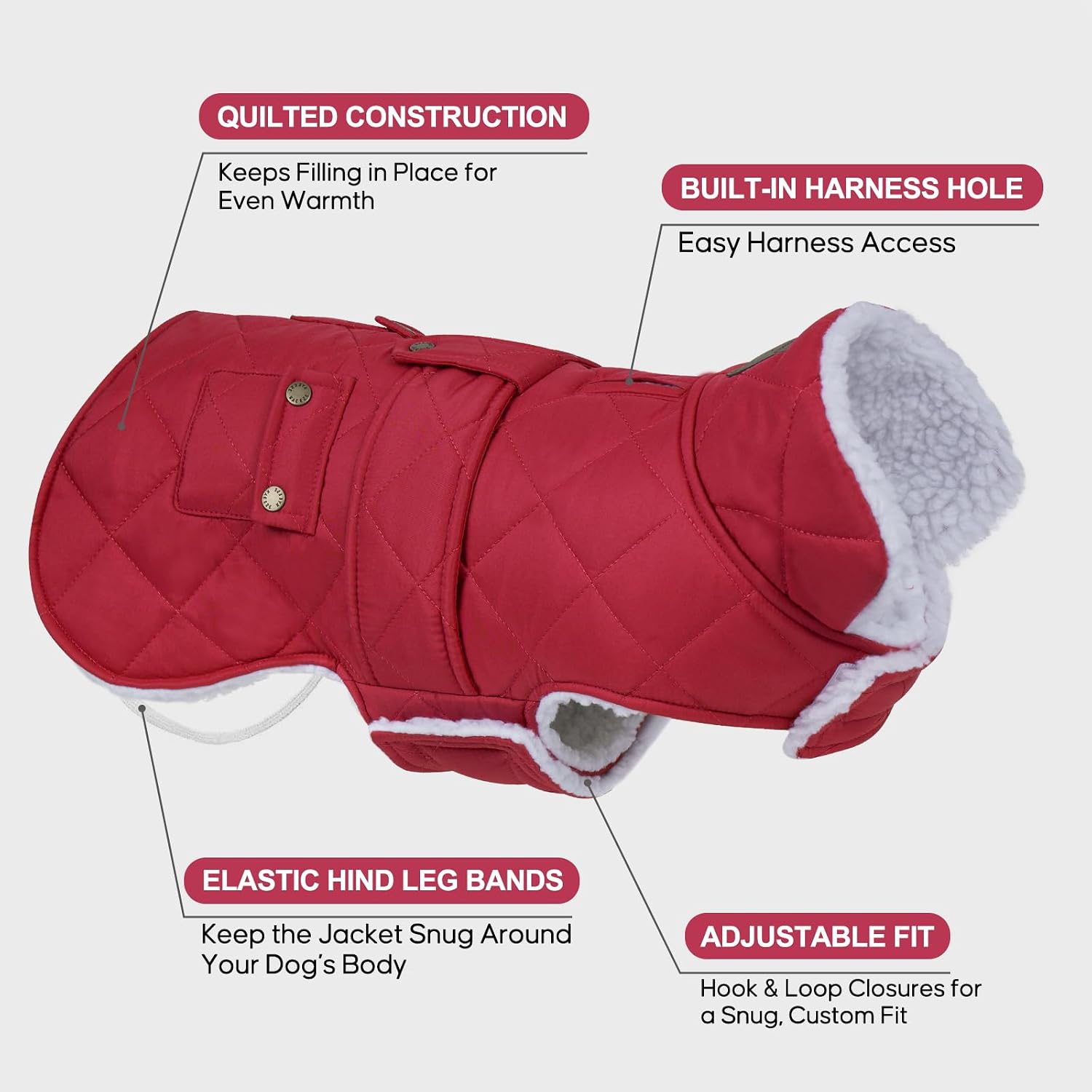 Thumbnail 4 de KYEESE Dog Coat with Fleece Lining