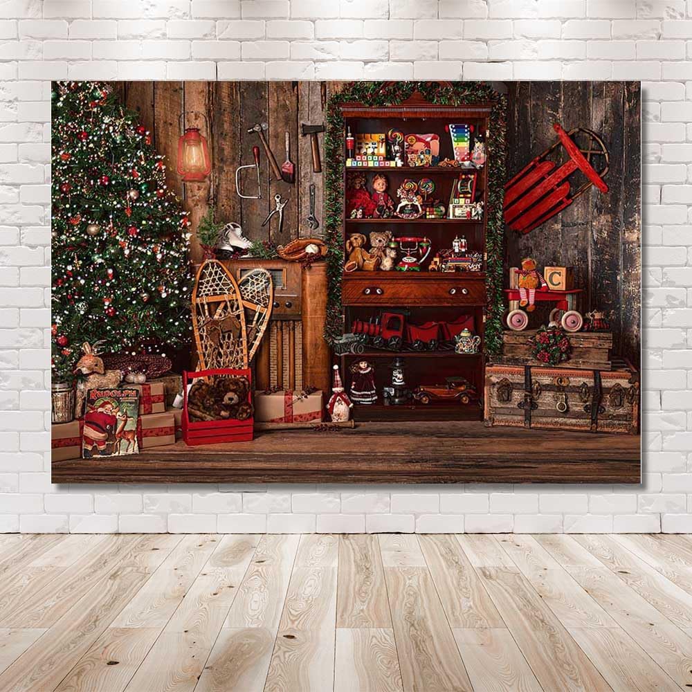 Detalle 2 de MEHOFOND 10x7ft Christmas Photography Backdrop