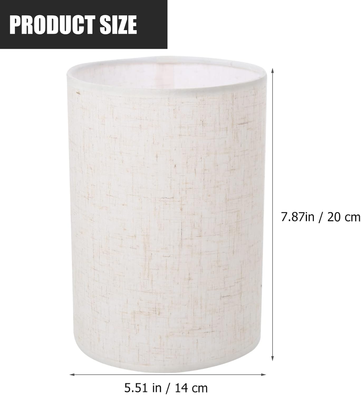 Thumbnail 5 de Milisten Lampenschirm Trommel (Natur-Leinen) – Clip-On Ersatz für Tisch- und Stehleuchte