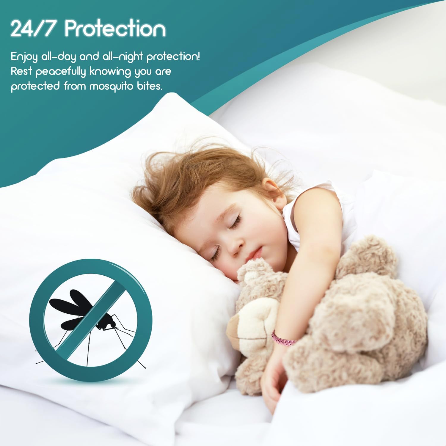 Detalle de SC Products Mosquito Repellent Bracelet 12-Pack (DEET free) – Citronella, peppermint, eucalyptus & lemongrass bands for adults & kids