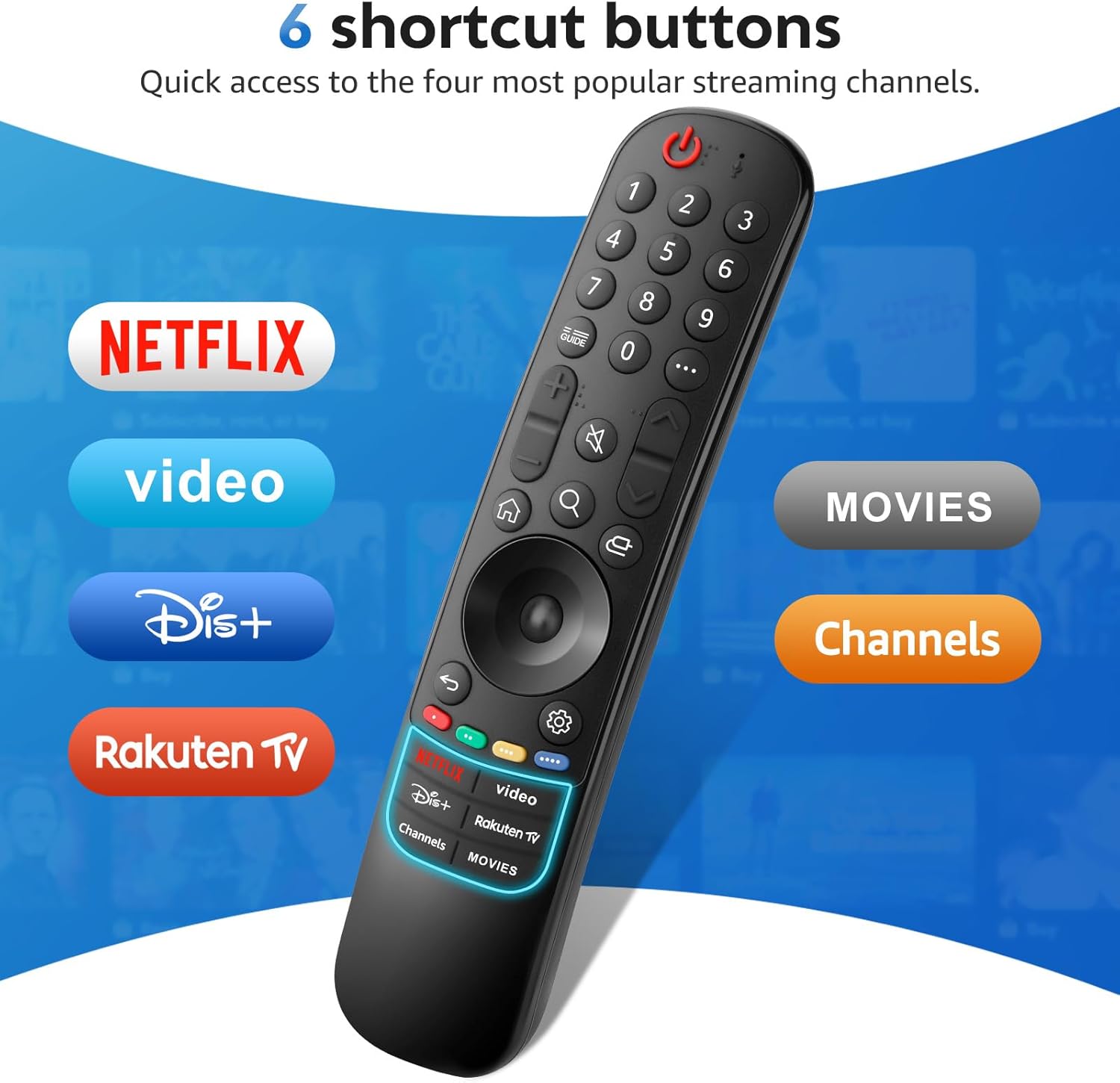 Thumbnail 3 de YOSUN Universal Fernbedienung für LG Fernseher per Infrarot – Ersatz für MR24GA, MR23GA, MR22GN, MR21GA