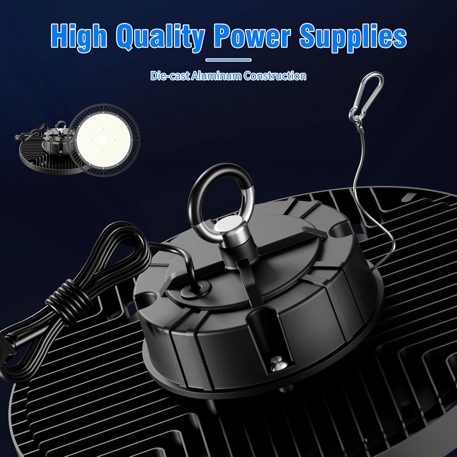 Thumbnail 6 de Jinshowlux 8-Pack UFO LED High Bay Light 250W: 37,500 lm, 5000K, Plug-and-Play for Large Spaces