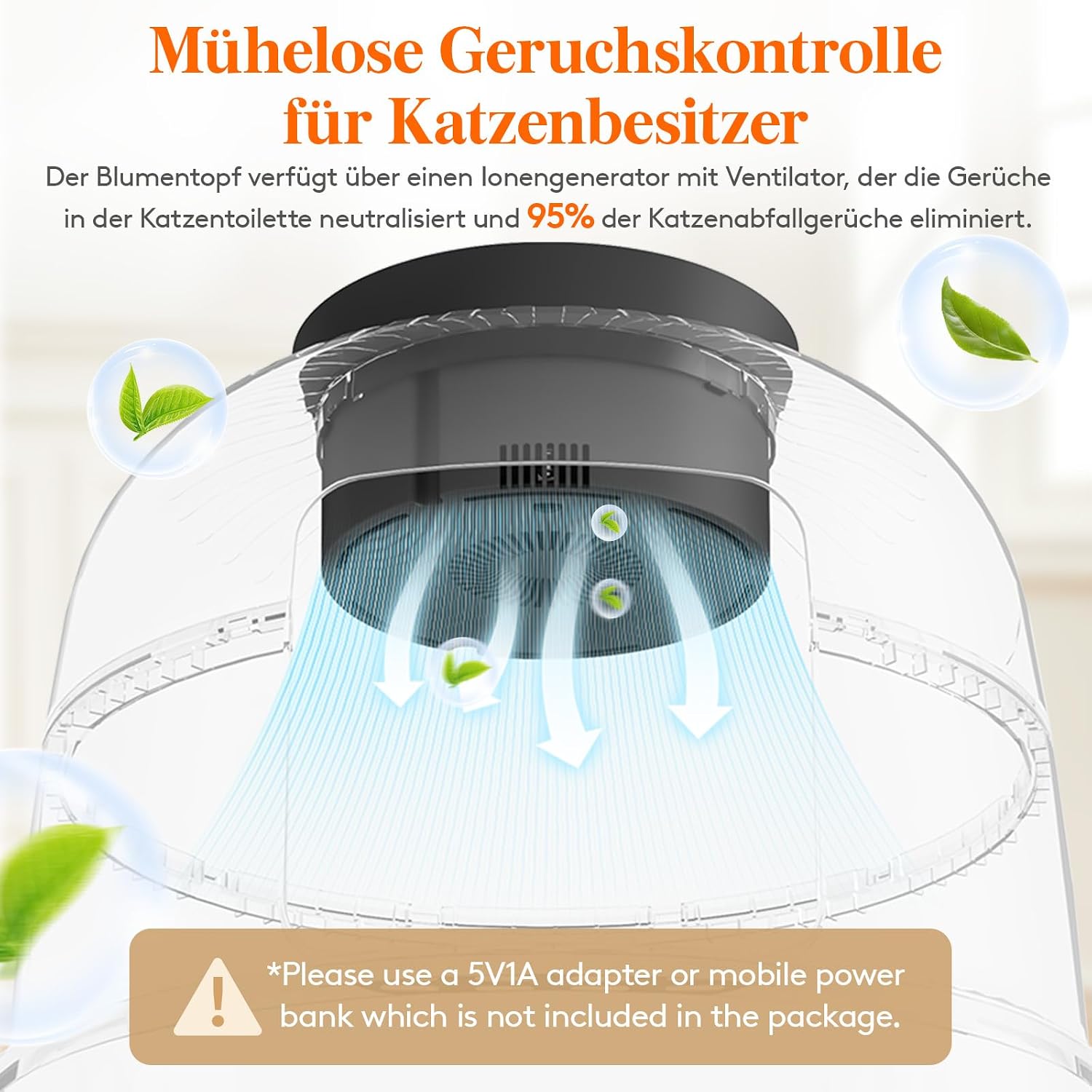 Detalle 2 de Lifewit Katzenklo Blumentopf XXL mit Sensor