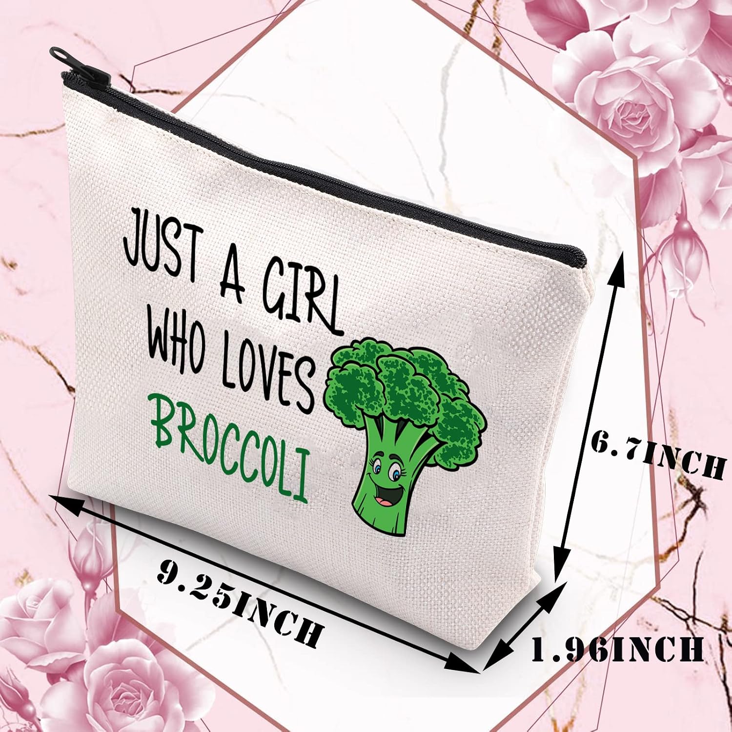 Thumbnail 1 de PLITI Broccoli Gift: Just a Girl Who Loves Broccoli Cosmetic Bag