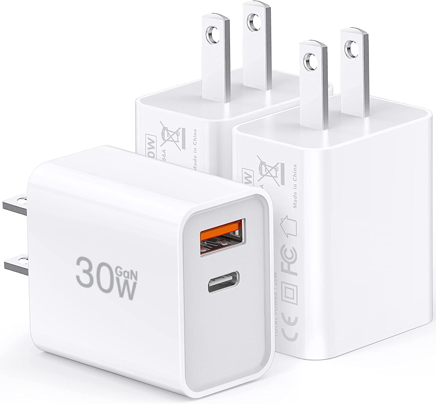 Detalle de USB C Super Fast Charger 30W 3-Pack Chargers 🔌