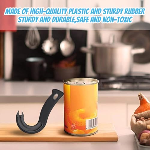 Detalle de JRYXDS Apriscatole 2 Pezzi – Apriscatole Ad Anello Easy Pull per Cucina, Ristorante e Famiglia