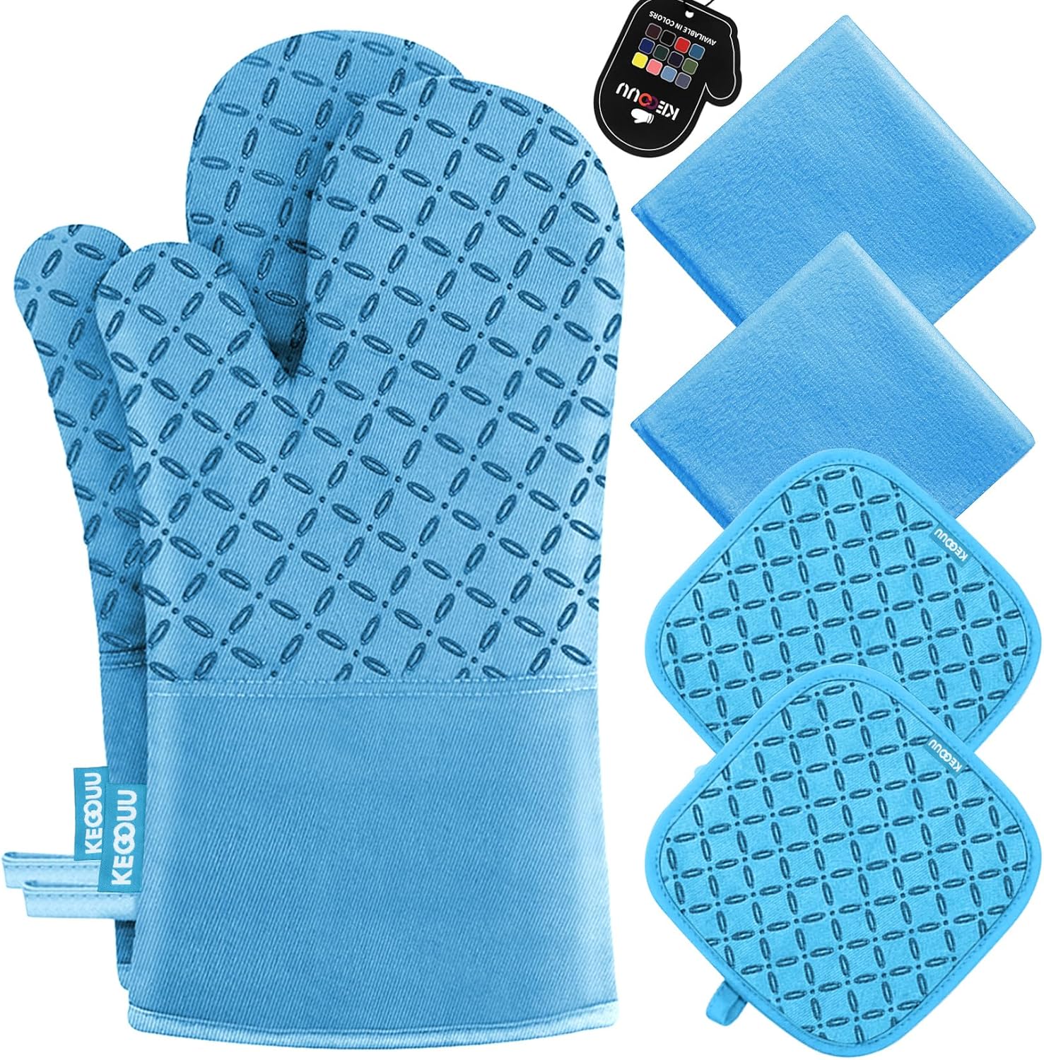 Thumbnail 5 de KEGOUU Oven Mitts 500°F Set