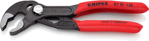 Detalle de KNIPEX Cobra Hightech-Wasserpumpenzange auf SB-Karte 87 01 125 SB – präzise, selbstklemmend, langlebig