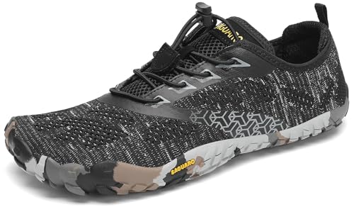 Detalle de SAGUARO Zapatillas Barefoot Minimalistas para Hombre y Mujer (Negro Tinta, 47 EU) – Ligero entrenamiento y outdoor