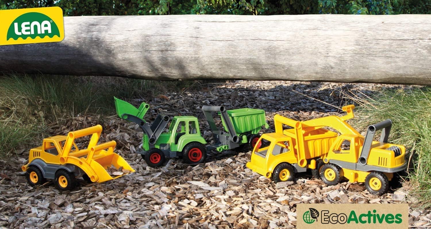 Thumbnail 6 de LENA 04214 Remorque EcoActives verte (env. 20 cm) pour tracteur jouet dès 2 ans