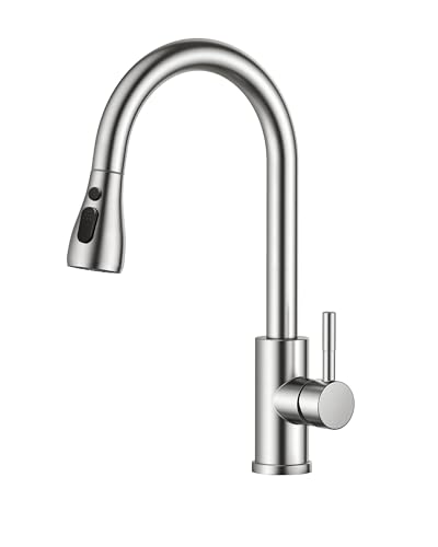 Detalle de FORIOUS Rubinetto Lavello Cucina con Doccetta Estraibile 360° in Acciaio Inox – alta pressione, monocomando