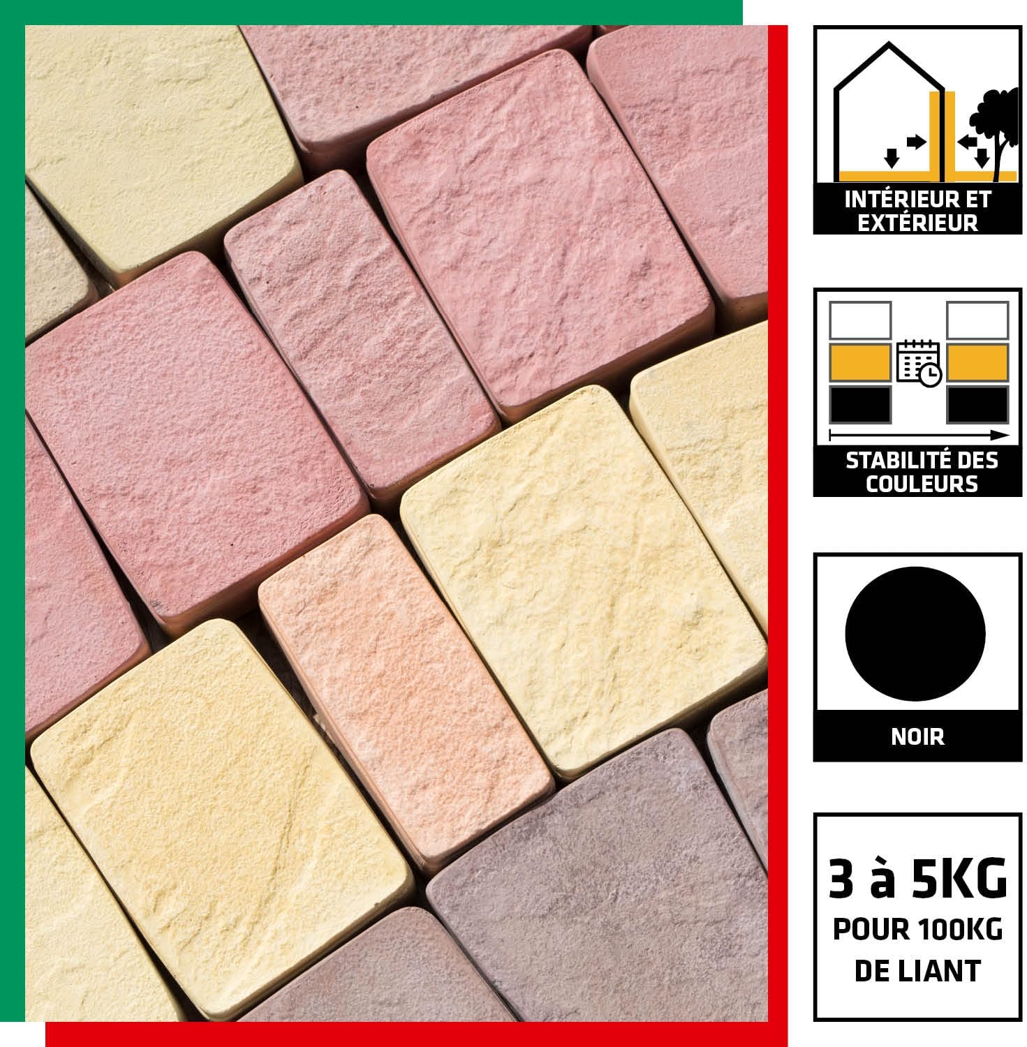 Detalle 2 de Parexlanko 332 LankoColor Noir – Colorant en poudre pour mortier et béton