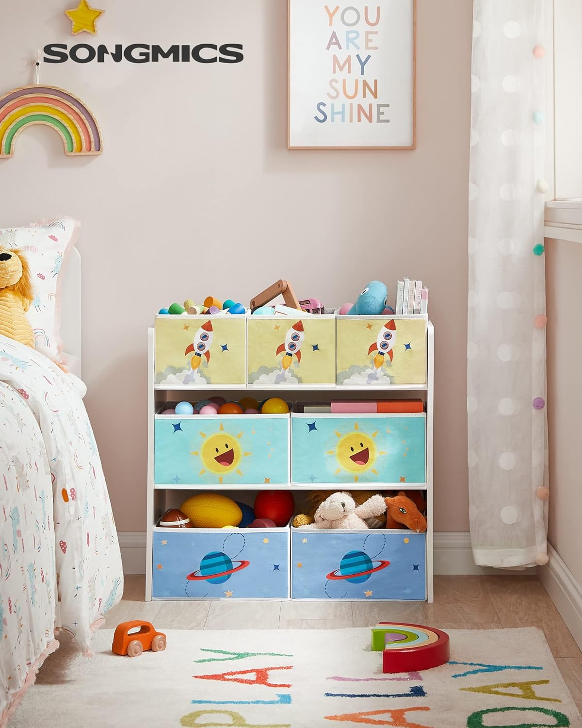 Detalle 2 de SONGMICS Estantería Infantil con 7 Cajas de Tela