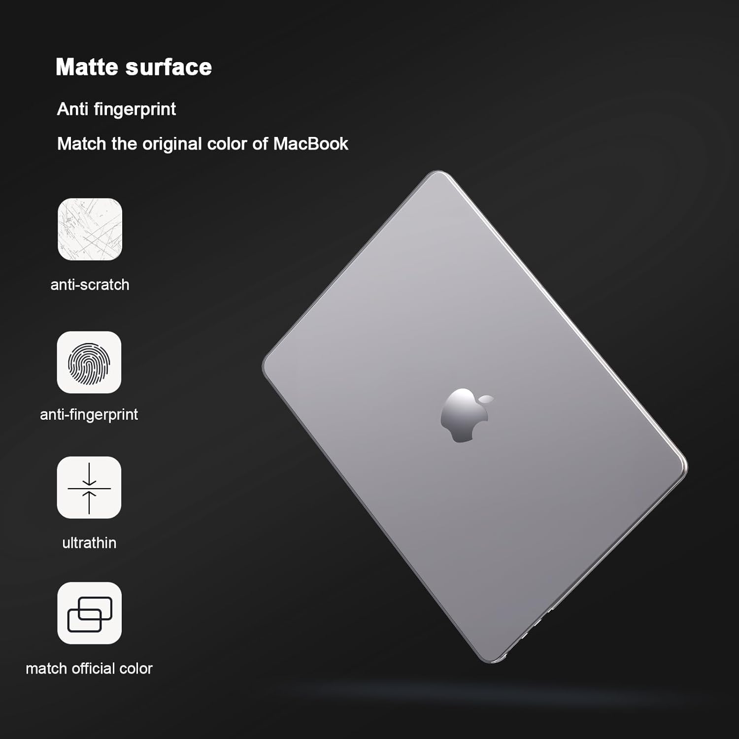 Thumbnail 6 de eleger Matte Crystal Case for MacBook Neo 13 inch (A3404 A18 Pro) in Silver Transparent – ultra-thin hard cover