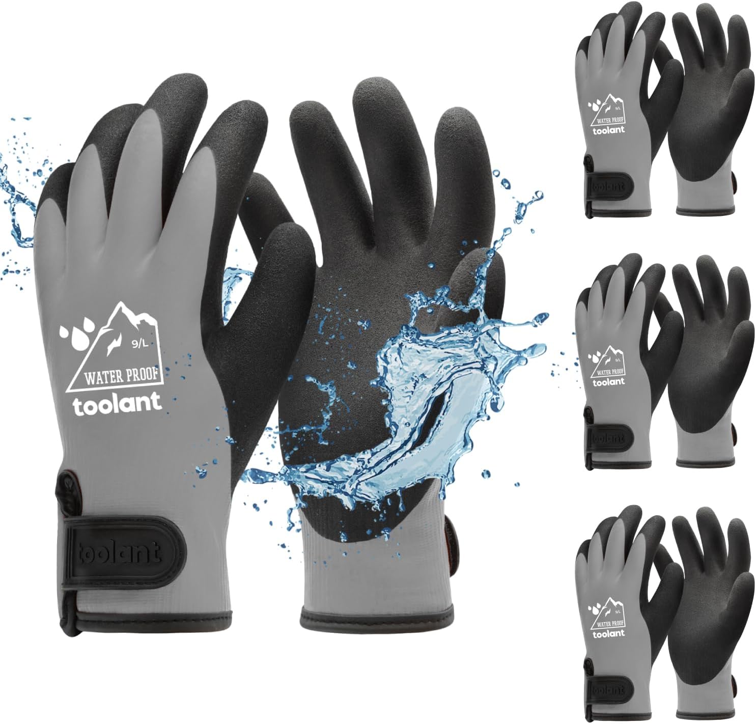 toolant 100% wasserdichte Arbeitshandschuhe für Herren und Damen – Thermohandschuhe 3 Paar ⌚