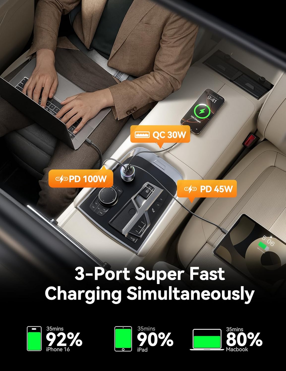 Thumbnail 2 de JOYROOM 175W Car Charger USB-C 🔌