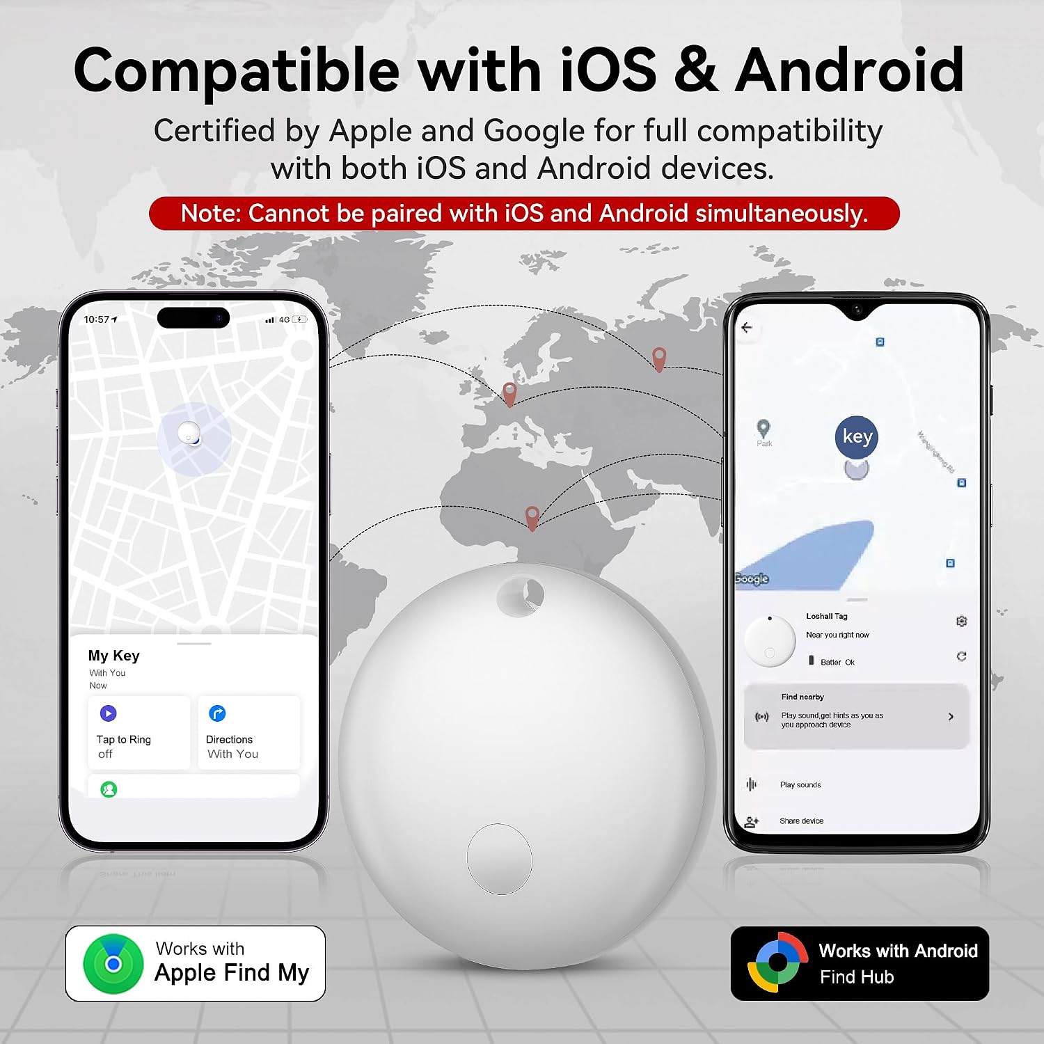 Thumbnail 3 de Air Tracker Tag-2 Pack for Android/iOS with Apple MFi Certification