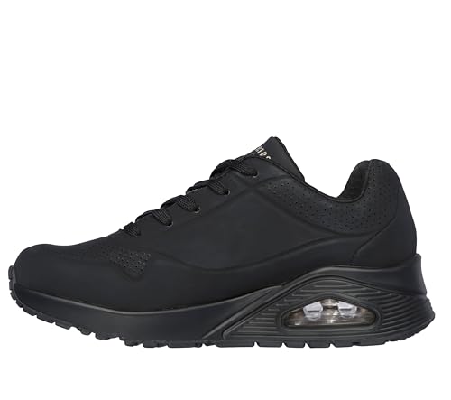 Thumbnail 3 de Skechers Damen Uno Stand On Air Weit Trainers – Black Durabuck Mesh, Größe 35.5 EU