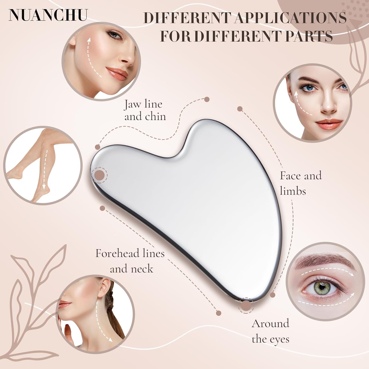 Detalle 2 de Nuanchu Gua Sha Stainless Steel 3.5