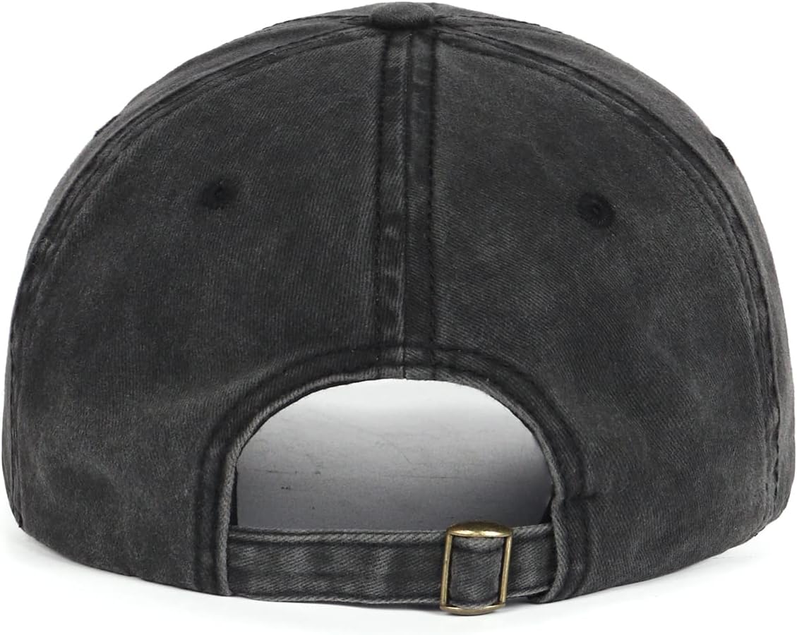 Detalle 2 de Zylioo XL/XXL Washed Cotton Baseball Cap for Big Heads (23.5–25.5 in)