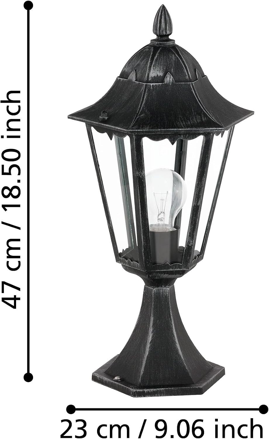 Detalle 1 de EGLO NAVEDO 93462 – lampa słupkowa E27, IP44, odlew aluminiowy