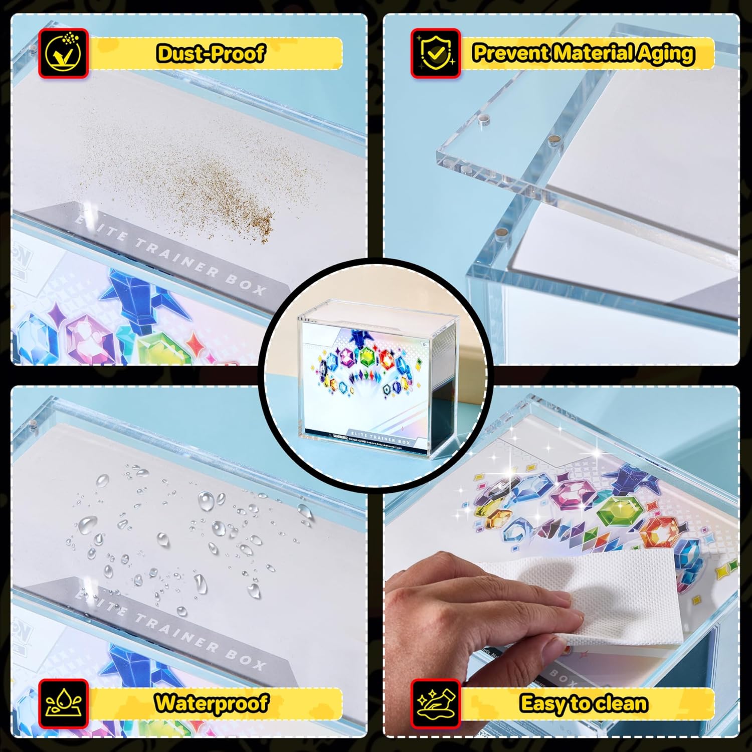 Thumbnail 4 de Kisbox 2 PCS ETB Protector Case: 5mm Acrylic Display Case for Elite Trainer Boxes