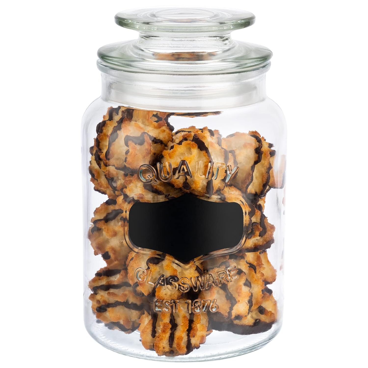 Thumbnail 1 de APS Tarro de cristal 1 L, etiquetas, tapa junta 🫙