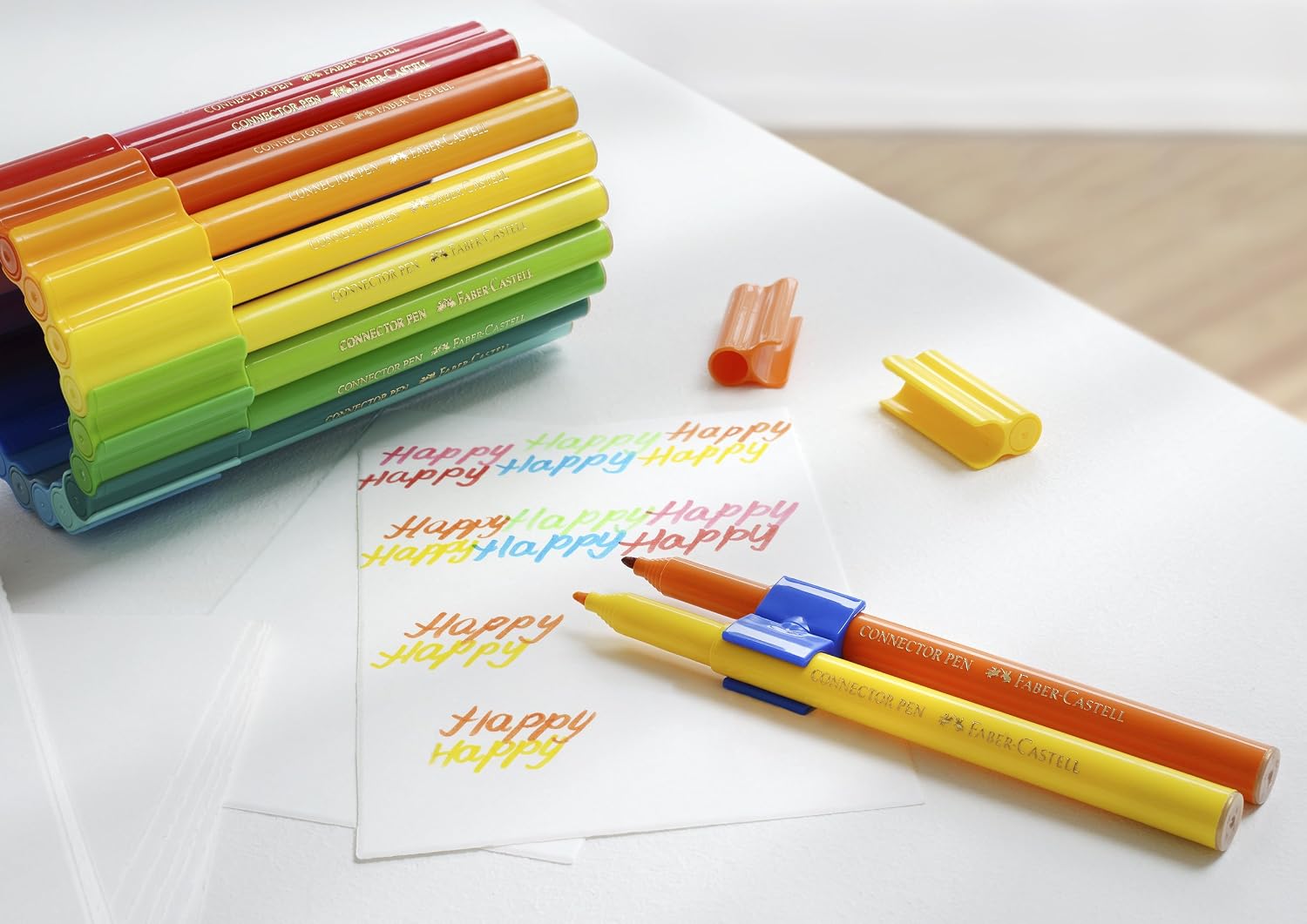 Detalle de Faber-Castell 155533 – Set de 33 feutres Connector Truck en boîte métallique