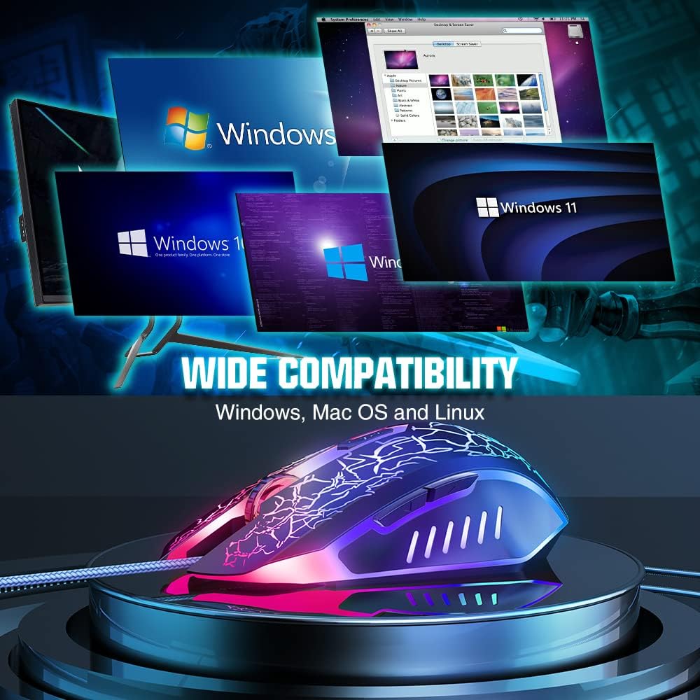 Thumbnail 3 de BENGOO Gaming Mouse Wired 3600 DPI