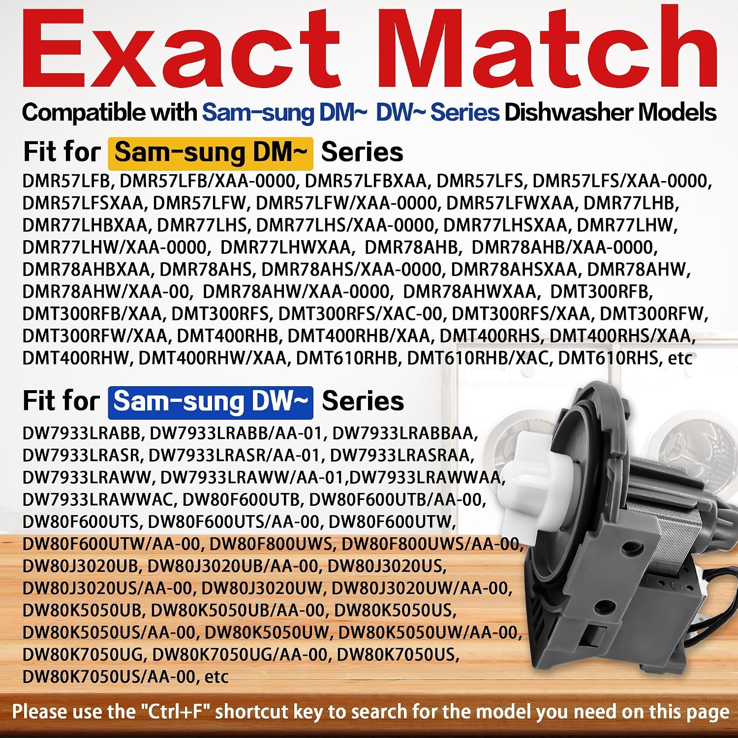 Detalle 2 de Surqia DD31-00005A Dishwasher Drain Pump, 110–127V, 0.54A
