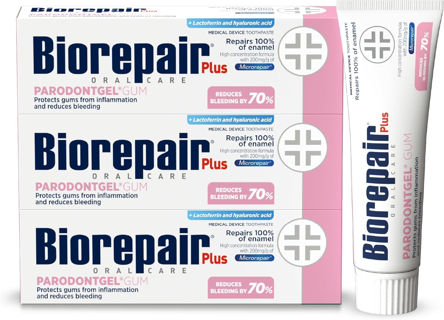 Detalle de BIOREPAIR Plus Parodontgel Gum - Fluoride Free Toothpaste for Gum Health