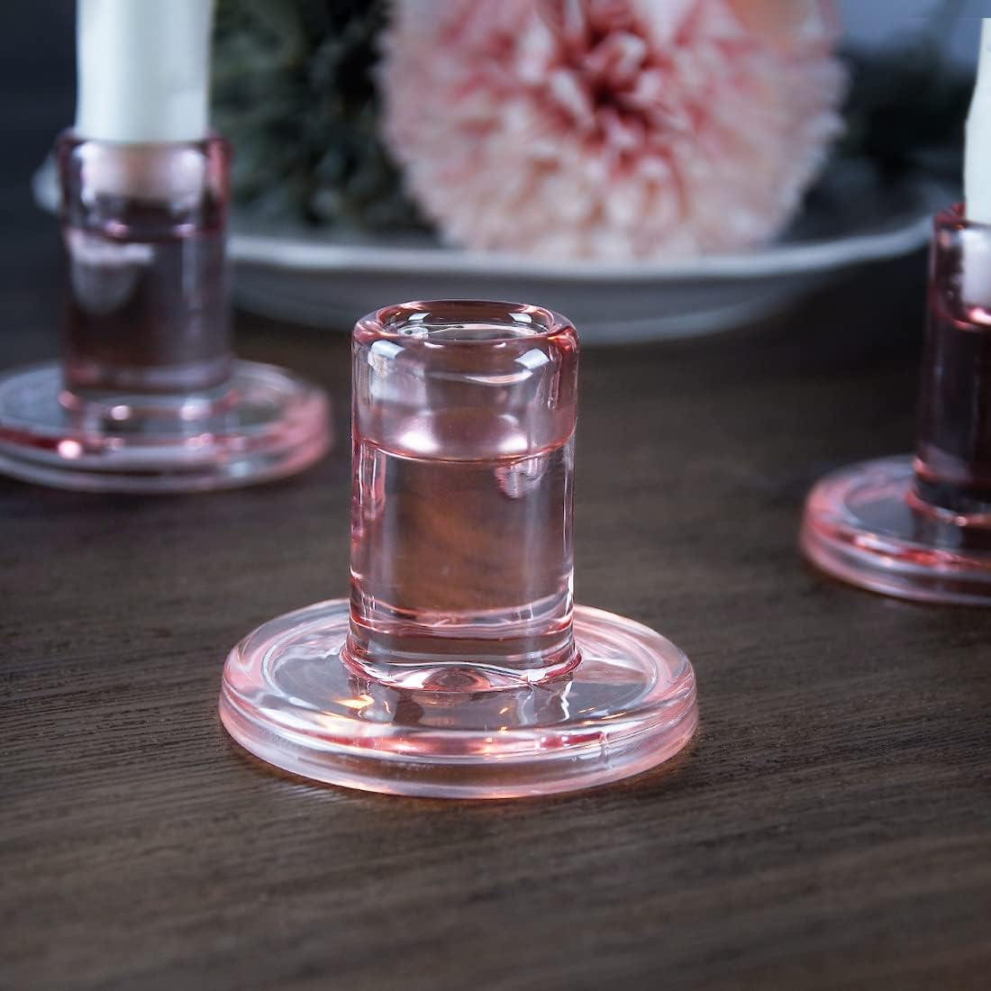 Thumbnail 6 de TELOSMA Pink Glass Candle Holders 6PCS 0.85in