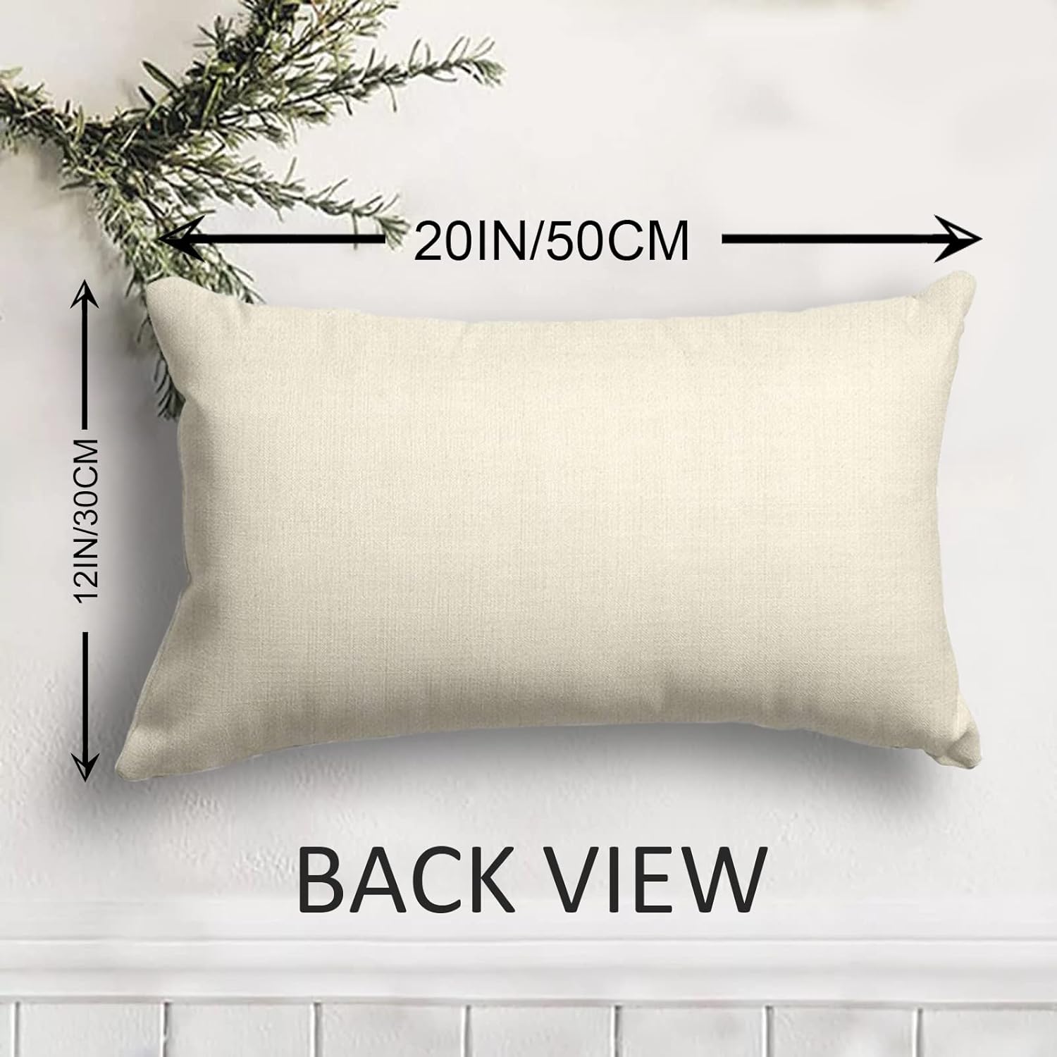 Thumbnail 4 de Lot de 4 housses de coussin ZWJD 30x50 à motif géométrique, en lin coton