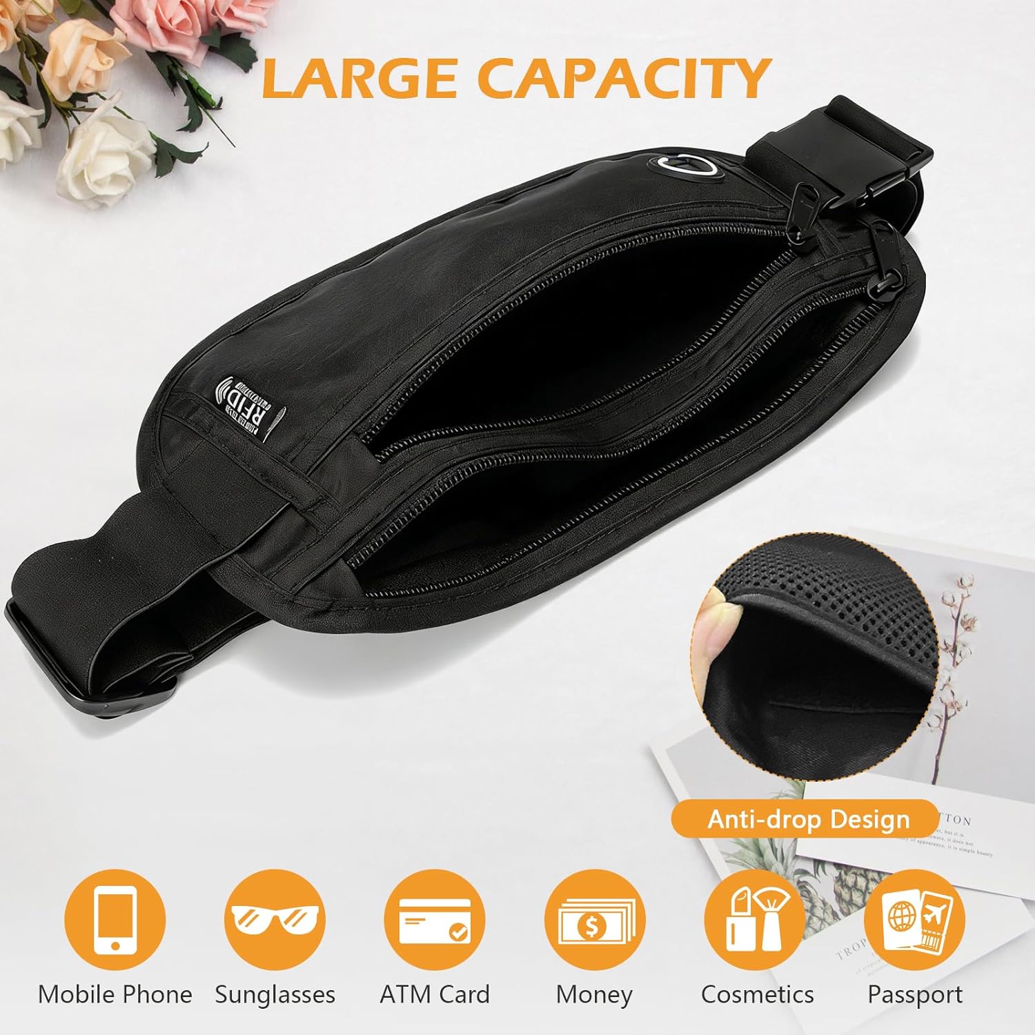 Thumbnail 2 de VINATO Riñonera Antirrobo con RFID 27×15 cm