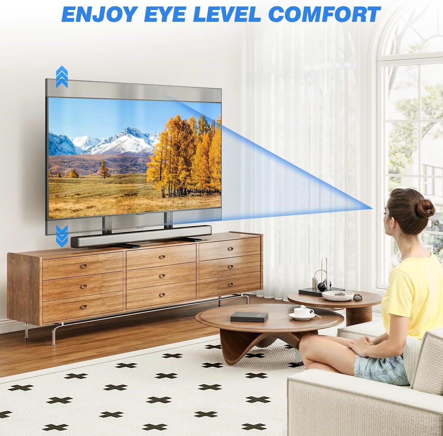 Thumbnail 6 de TVON Pied TV universel pour téléviseurs LCD/LED de 20 à 70 pouces, capacité jusqu’à 50 kg et VESA max 800 x 600 mm