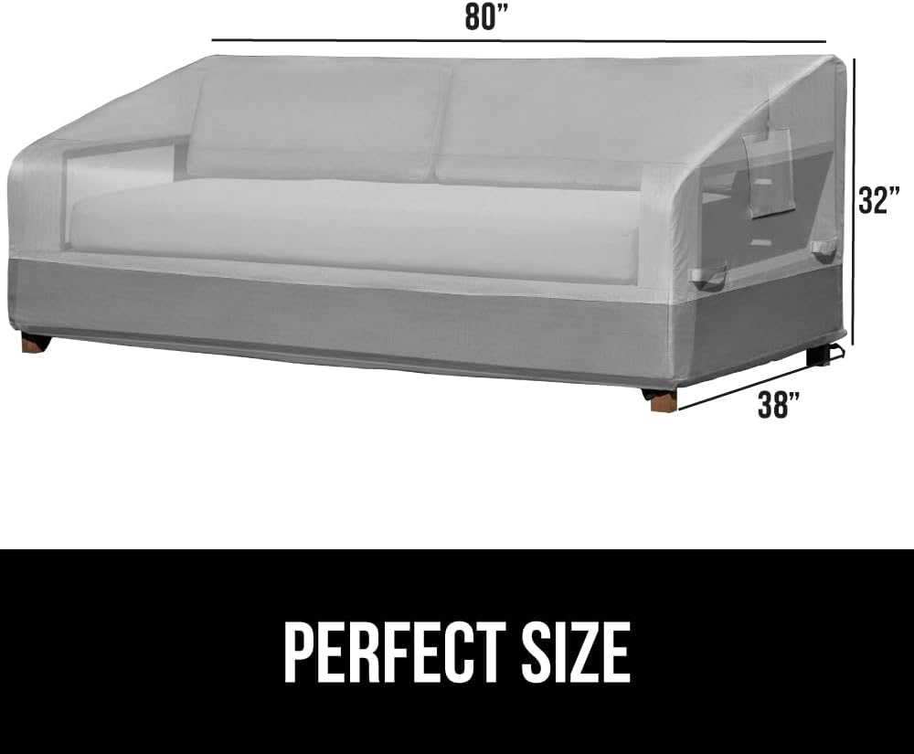 Thumbnail 5 de GORILLA GRIP 840316717885 Outdoor Patio Sofa Cover, 80-Inch Silver, 600D