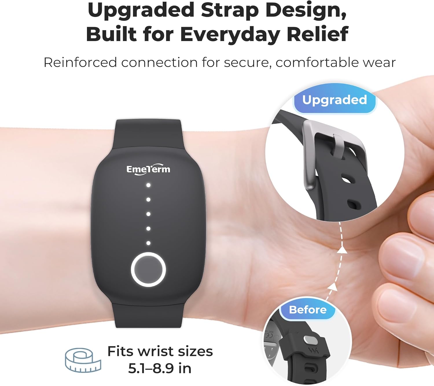 Thumbnail 1 de EmeTerm Fashion FDA-Cleared Nausea Relief Wrist Bands