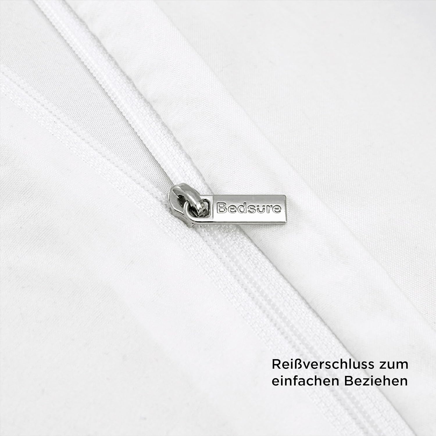 Thumbnail 5 de BEDSURE Bettwäsche 135x200 4-teilig in Weiß (2 Bettbezüge + 2 Kissenbezüge 80x80) mit Reißverschluss