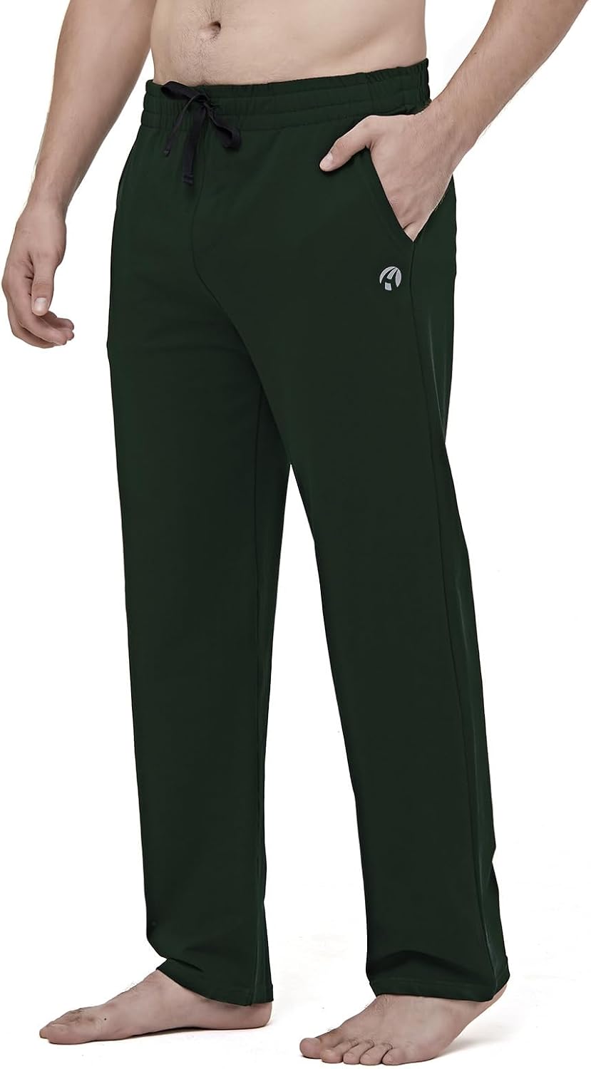 Detalle de HMIYA Herren Jogginghose aus Baumwolle mit Elasthan – Sweathose mit Taschen, atmungsaktiv