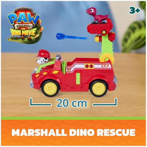 Detalle de Paw Patrol Patrulla Canina Dino Movie Rescue: Camión Marshall + 2 Figuras